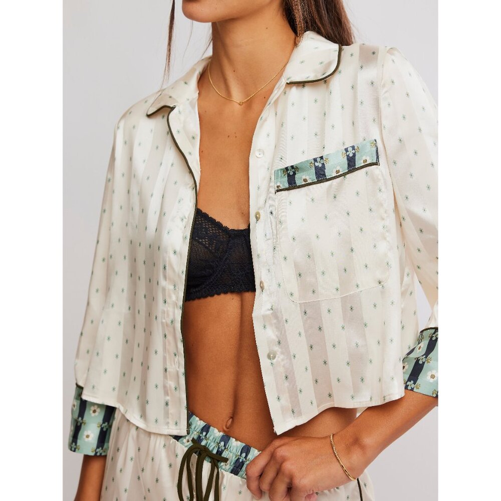 🎉LAST CHANCE🎉 FREE PEOPLE Pillow Talk PJ Set / Harbor Combo - Picture 4 of 9
